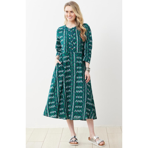Mangala Dress - Navy/Jade Mangala Dress - Navy/Jade