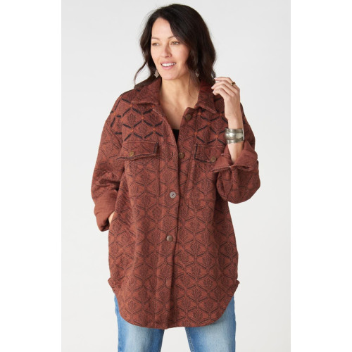 Nadiad Quilted Shirt Jacket - Redrock Nadiad Quilted Shirt Jacket - Redrock