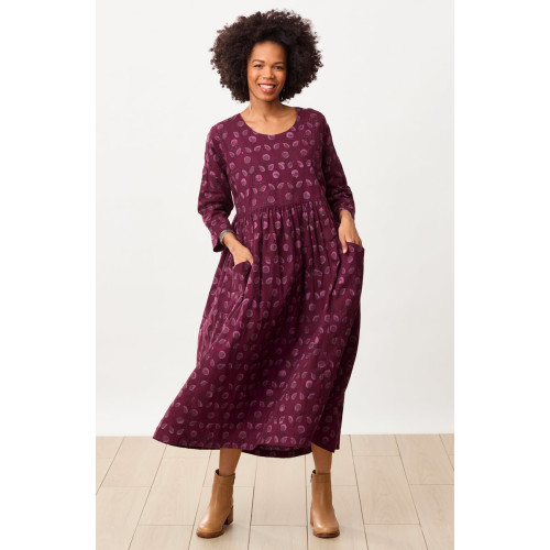 Meadow Batik Print Scoop-Neck Maxi Dress - Eggplant/Multi Meadow Batik Print Scoop-Neck Maxi Dress - Eggplant/Multi