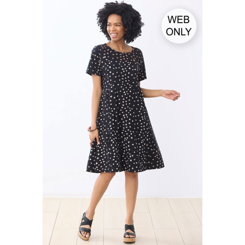 Mansi Scoop-Neck Cotton Jersey Dress - Black Mansi Scoop-Neck Cotton Jersey Dress - Black