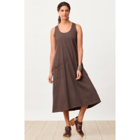 Priya Jersey A-line Midi Tank Dress - Fossil Priya Jersey A-line Midi Tank Dress - Fossil
