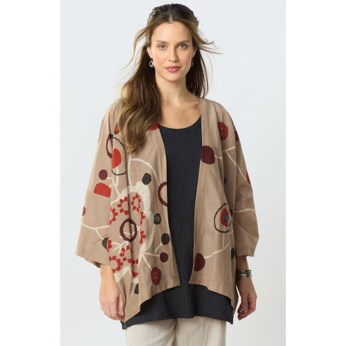 Sunita Oversized Cotton-Silk Jacket - Sunstone Sunita Oversized Cotton-Silk Jacket - Sunstone