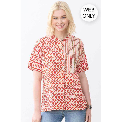 Jahnvi Tunic - Vermilion Jahnvi Tunic - Vermilion