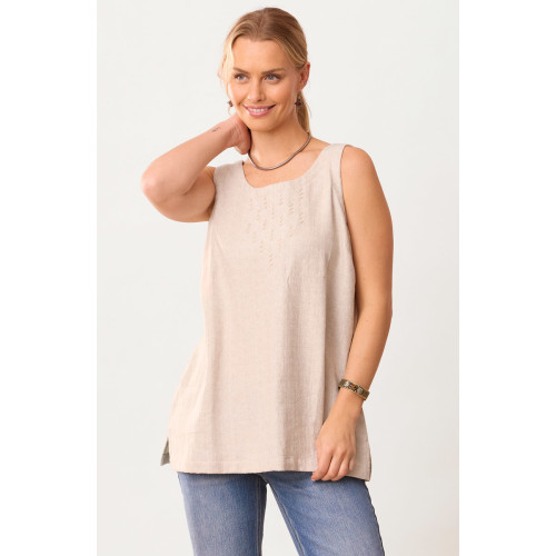 Anju Textured Cotton Tank - Fleur de Sel Anju Textured Cotton Tank - Fleur de Sel